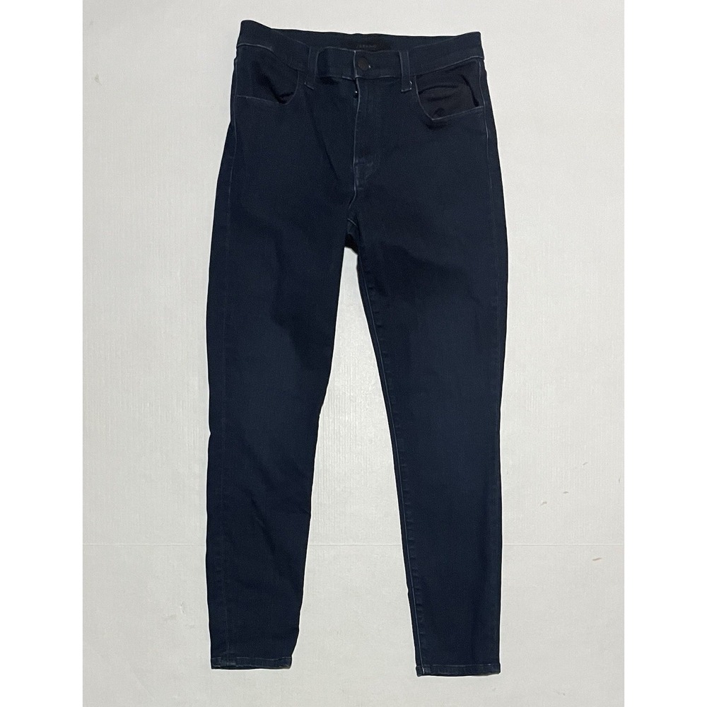 J Brand Womens Midrise Skinny Denim Pants Stretch Jeans Size 27 X 25.5 Dark Wash